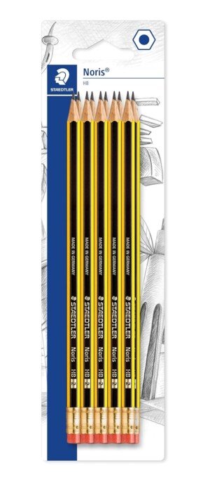 STAEDTLER 122-2BK10D Noris HB Eraser-Tip Pencil (Blister of 10)