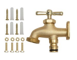 Brass Hose End Tap – Outdoor Brass Tap, Allotment Taps, Outside Anywhere Taps for Convenient Water Access