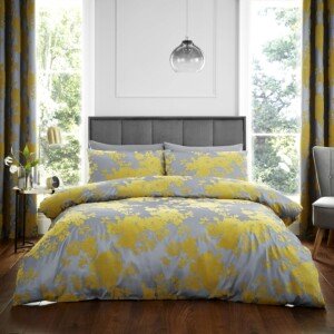 Catherine Lansfield Velvet Rose Super King Duvet Set Ochre