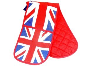 Double Oven Gloves with Union Jack Print, London Collectable Souvenir