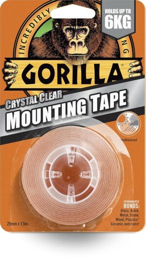 Gorilla Double Sided Mounting Tape Clear 1.5m, Pack of 1