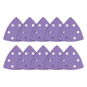 Trend Aluminium Oxide 93mm Delta 120 Grit Abrasive Sanding Sheets, AB/OSC/120A, Pack of 10