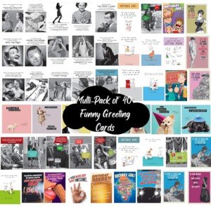Emotional Rescue 40 Pack Birthday Cards, Funny & Rude Cards For Him and Her, Individual Random Multi-Pack Greetings
