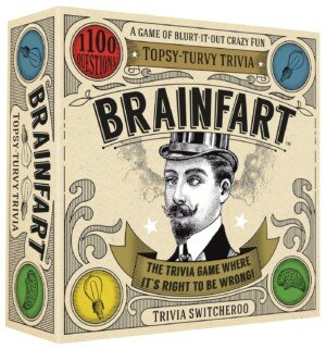 Brainfart 21040" Topsy-Turvy Trivia Card Game for 14+ years to 99 years